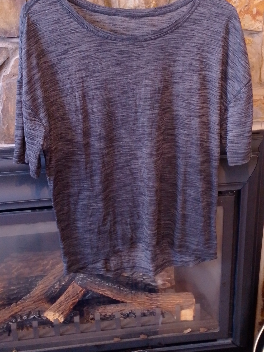 Lululemon Athletica Oversized T-shirt heathered Gray Fabric, Workout Yoga Cozy